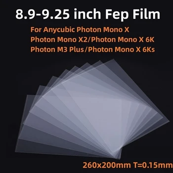 5шт Пленка FEP 8,9 Дюйма 260*200*0.15 мм для ANYCUBIC Mono X 4k 6k Mono X2 M3 Plus Elegoo Saturn 3D Принтер Запчасти Аксессуары ЖК Дисплей