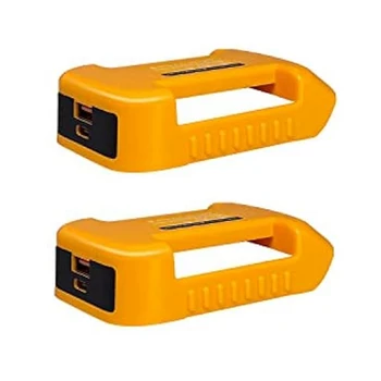 2 комплекта USB-зарядного устройства Для аккумулятора Dewalt 20V С быстрой зарядкой Power Wheel Adapter USB Зарядное Устройство (только адаптер) Простота установки