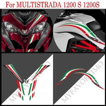 Мотоцикл Для Ducati MULTISTRADA 1200 S 1200S Накладки на бак, грипсы, Комплект для подачи газа, мазута, Наколенник, Защита крыльев, наклейки, Отличительные знаки