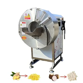 Коммерческая машина для нарезки овощей из корневищ, имбиря, картофеля, огурцов центробежного типа