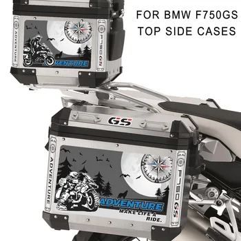 Мотоцикл Задний Верхний Боковой Ящик чехлы корзины Багаж Алюминиевые Наклейки Отличительные Знаки Adventure Для BMW F750GS F750 F 750 ADV GS case